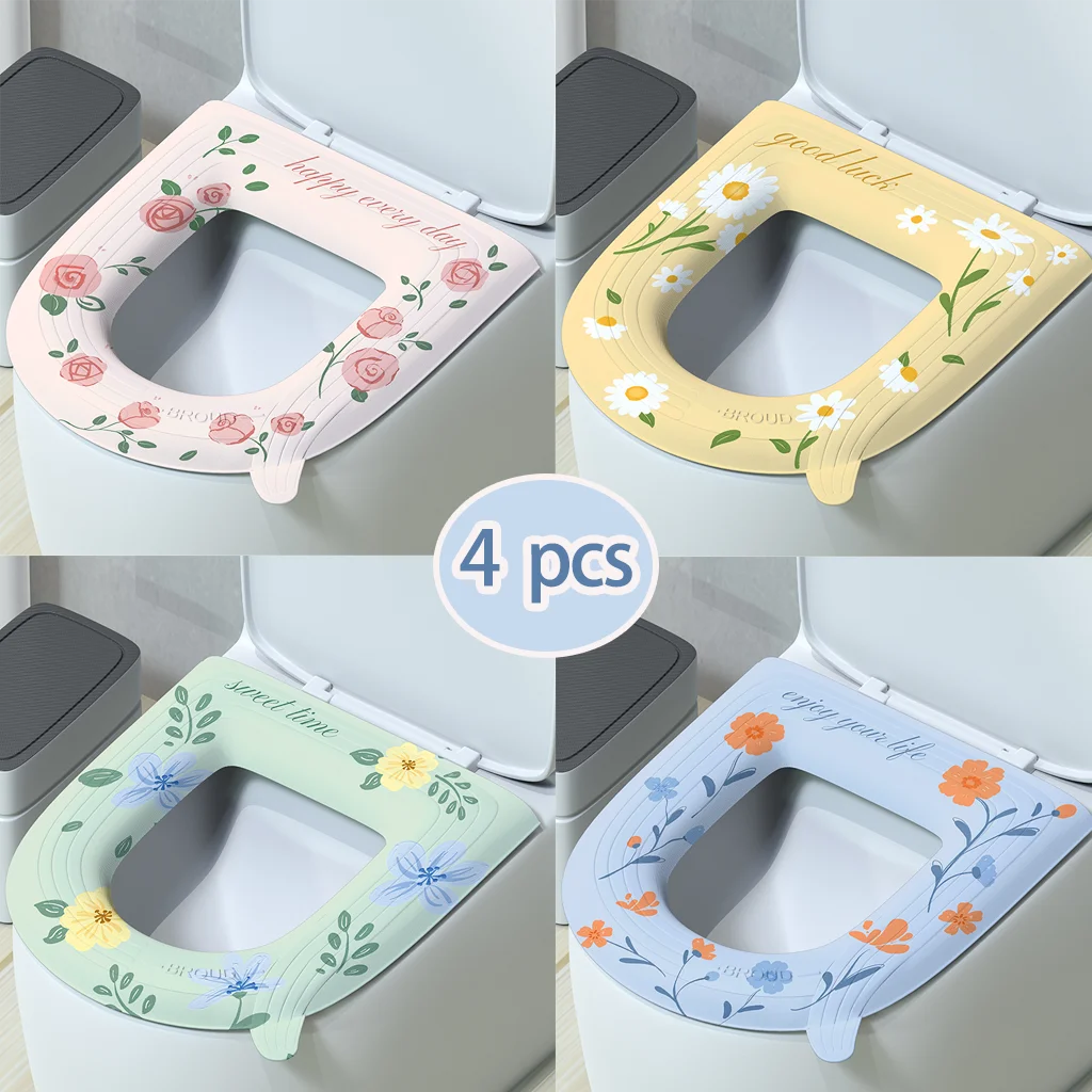 4pcs Toilet seat Cover Waterproof sticky Toilet Mat Washable Antifreeze O/U Type Universal
4pcs Toilet seat Cover Waterproof sticky Toilet Mat Washable Antifreeze O/U Type Universal