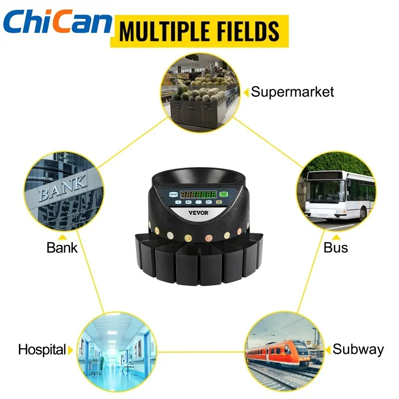 【Upgraded】SucceBuy 300 Coins/Min Euro Coin Sorter Counter Professional Electric Automatic hine LED Display for Shop Bank Commer
【Upgraded】SucceBuy 300 Coins/Min Euro Coin Sorter Counter Professional Electric Automatic hine LED Display for Shop Bank Commer
