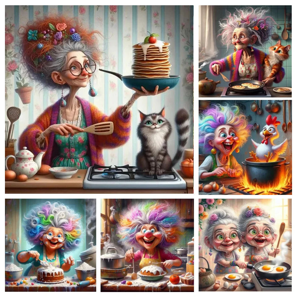 Happy and Funny Grandma cooking DIY Diamond Painting Portrait New 2024 Full Diamond Embroidery Handmade Mosaic For Home Decor
Happy and Funny Grandma cooking DIY Diamond Painting Portrait New 2024 Full Diamond Embroidery Handmade Mosaic For Home Decor