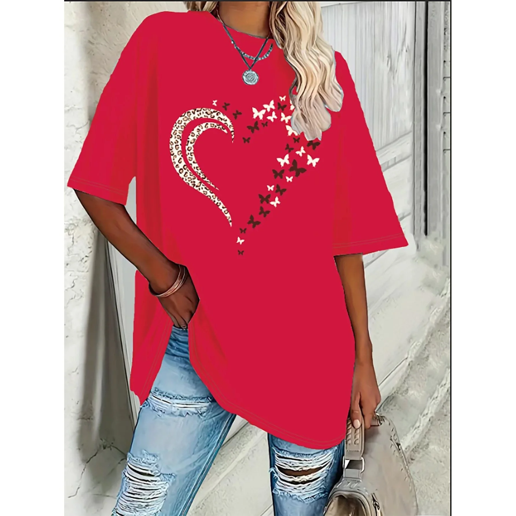 plus Size Spring Summer Women's ort Sve T-irt Clean Fit Large Inner Wear Casual Comfortable Breathable 00% Other Mate...
plus Size Spring Summer Women's ort Sve T-irt Clean Fit Large Inner Wear Casual Comfortable Breathable 00% Other Mate...