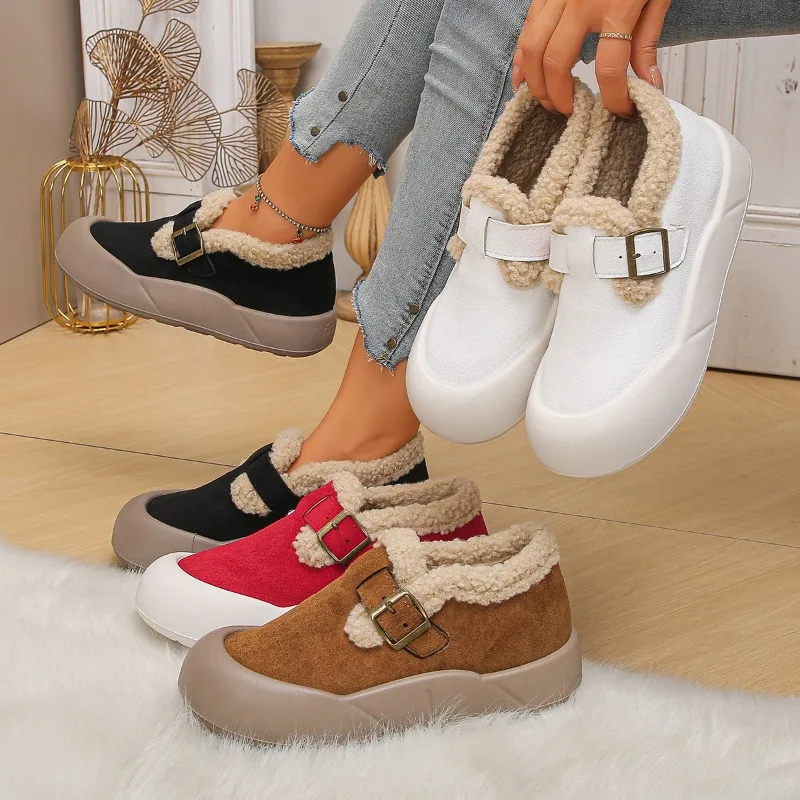 Winter Short Plush Warm Shoes Slip on Comfortable Mid Heel Pumps Lady Casual Sneakers Daily Wear Size36-43 Zapatillas De Deporte
Winter Short Plush Warm Shoes Slip on Comfortable Mid Heel Pumps Lady Casual Sneakers Daily Wear Size36-43 Zapatillas De Deporte