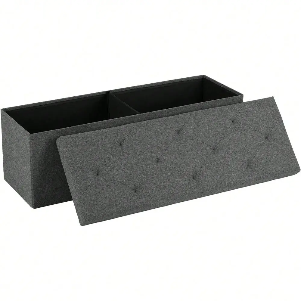 Foldable Storage Ottoman Bench, Storage Chest, End Of Bed Foot Rest Stool With Padded Seat, Bedroom Bench For Living Room, Supp
Foldable Storage Ottoman Bench, Storage Chest, End Of Bed Foot Rest Stool With Padded Seat, Bedroom Bench For Living Room, Supp