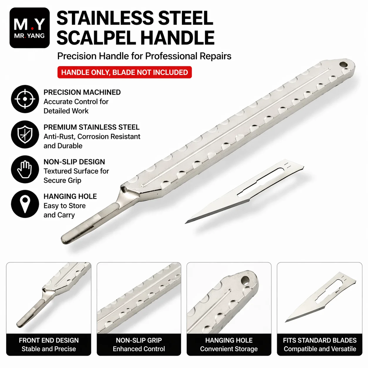 YCS Mr.Yang Carving Knife Handle for 11# Blades, Mobile Phone Repair Tool for Film Laminating PCB Repair
YCS Mr.Yang Carving Knife Handle for 11# Blades, Mobile Phone Repair Tool for Film Laminating PCB Repair