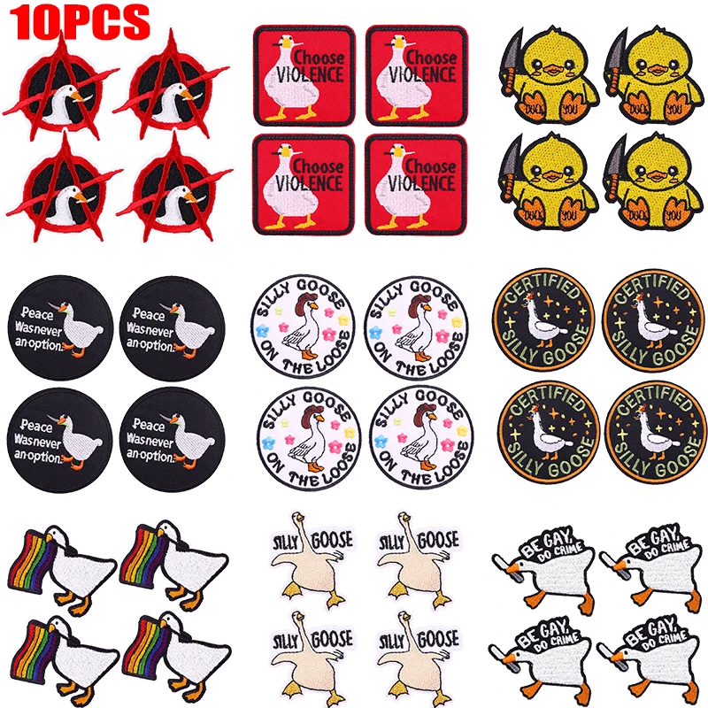 10PCS/lots Wholesale Funny Duck Embroidered Patches Cartoon Animal Patch Iron On Patches For Clothing Thermoadhesive Patches DIY
10PCS/lots Wholesale Funny Duck Embroidered Patches Cartoon Animal Patch Iron On Patches For Clothing Thermoadhesive Patches DIY