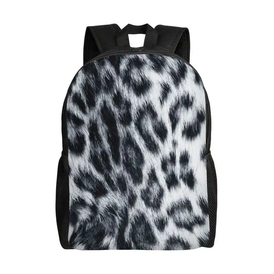 Casual Snow Leopard Print Backpack With Realistic Fur Pattern For Adults
Casual Snow Leopard Print Backpack With Realistic Fur Pattern For Adults