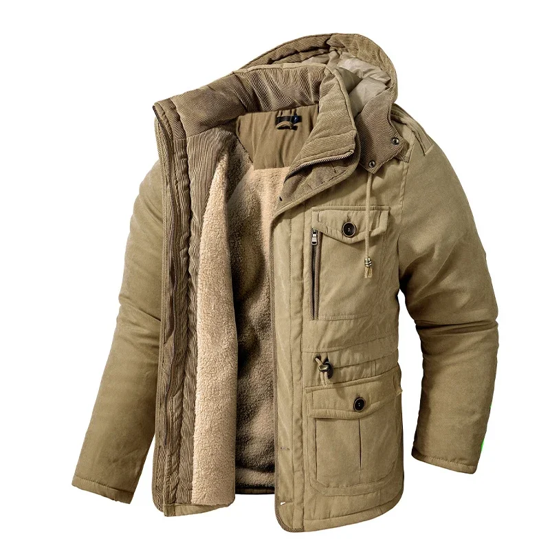 Warm Bomber Jacket Parkas Fleece Hooded Men Outdoor Winter Jacket Coat Military Cargo Jackets Mens Plus Size Velvet Warm Coat
Warm Bomber Jacket Parkas Fleece Hooded Men Outdoor Winter Jacket Coat Military Cargo Jackets Mens Plus Size Velvet Warm Coat