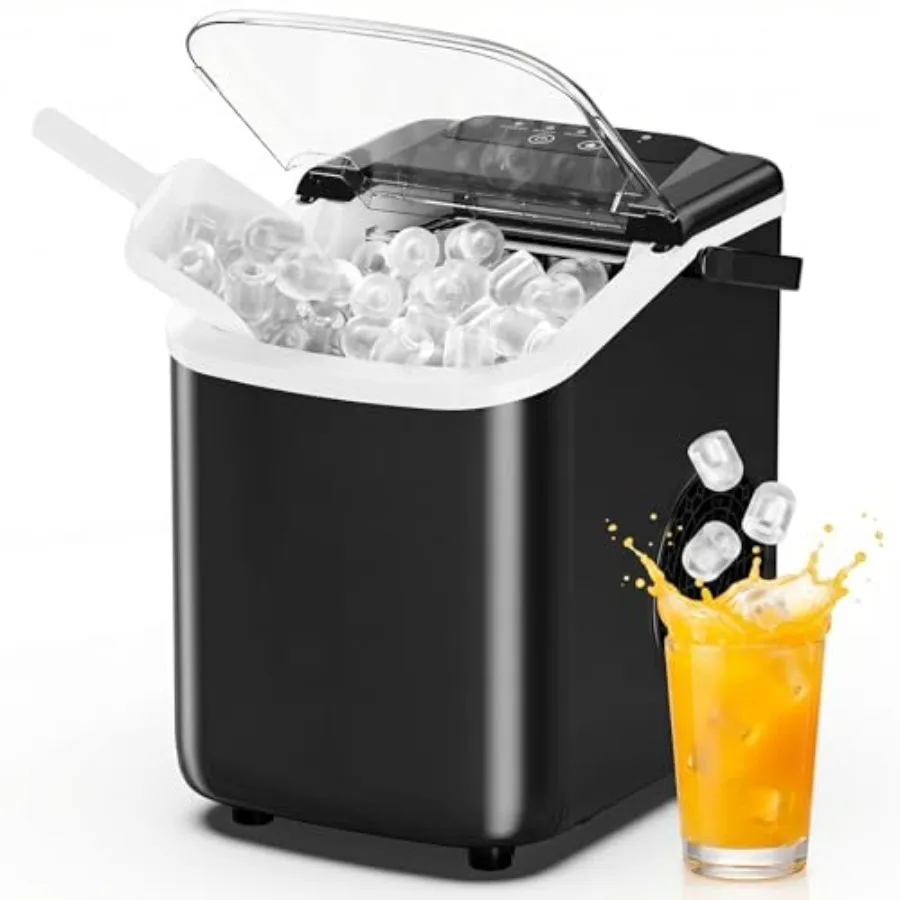 Countertop ice maker for home, kitchen, office, outdoors, RV camping; stainless steel; silver; 26lbs daily output, 9 bullet cub
Countertop ice maker for home, kitchen, office, outdoors, RV camping; stainless steel; silver; 26lbs daily output, 9 bullet cub