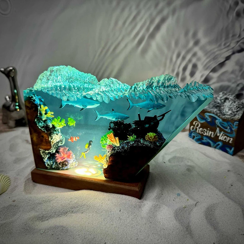 Underwater World Scence Organism Resin Table Light Creactive Art Decoration Lamp Whale Diver Theme Night Light USB Charge
Underwater World Scence Organism Resin Table Light Creactive Art Decoration Lamp Whale Diver Theme Night Light USB Charge