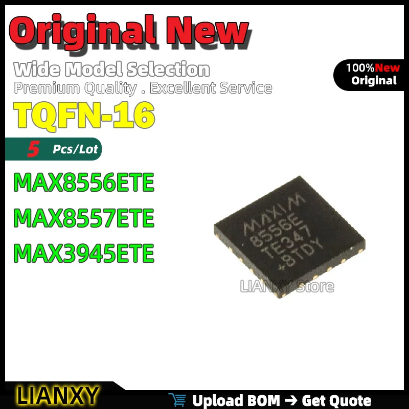 5pcs TQFN-16 MAX8556ETE MAX8557ETE MAX3945ETE Low Dropout Regulator New Original
5pcs TQFN-16 MAX8556ETE MAX8557ETE MAX3945ETE Low Dropout Regulator New Original