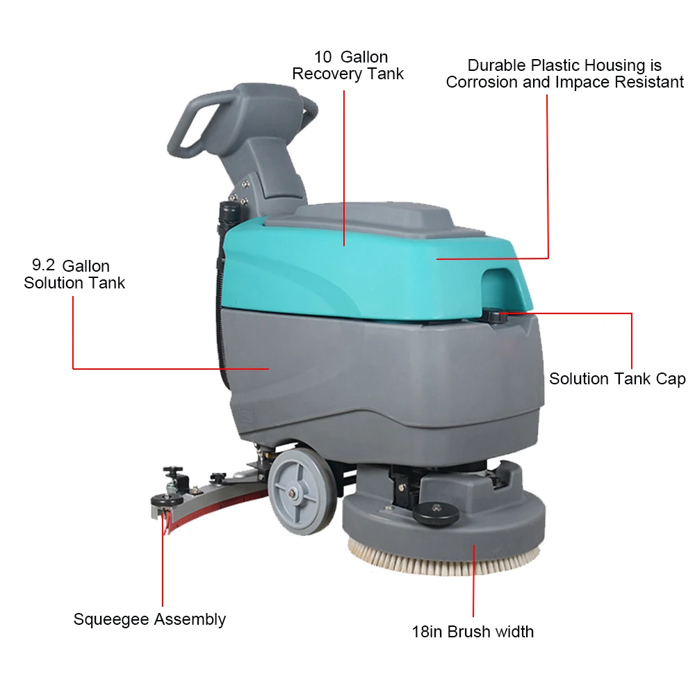 Walk Behind Scrubber With 460mm Working Width For Daily Maintenance In Shopping Centers Warehouse Hotel Floor Cleaning Machine
Walk Behind Scrubber With 460mm Working Width For Daily Maintenance In Shopping Centers Warehouse Hotel Floor Cleaning Machine