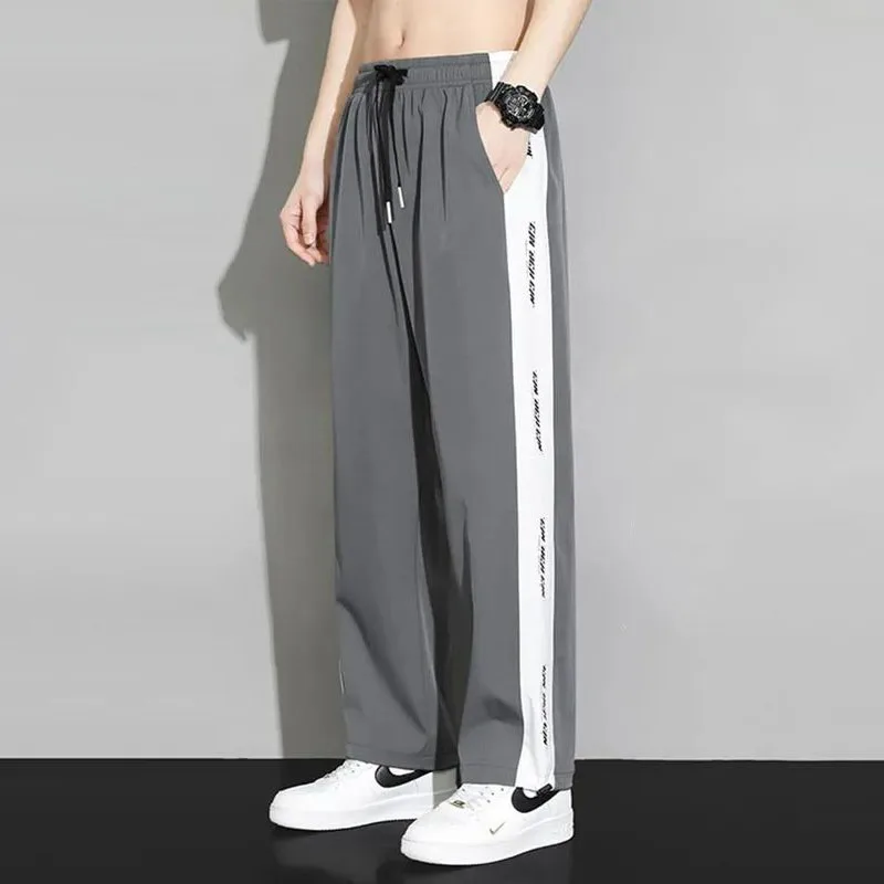 Spring Summer Men Casual Sweatpants Koreon Fashion Streetwear Male Elastic Waist Baggy Wide Leg Straight Thin Sports Trousers
Spring Summer Men Casual Sweatpants Koreon Fashion Streetwear Male Elastic Waist Baggy Wide Leg Straight Thin Sports Trousers