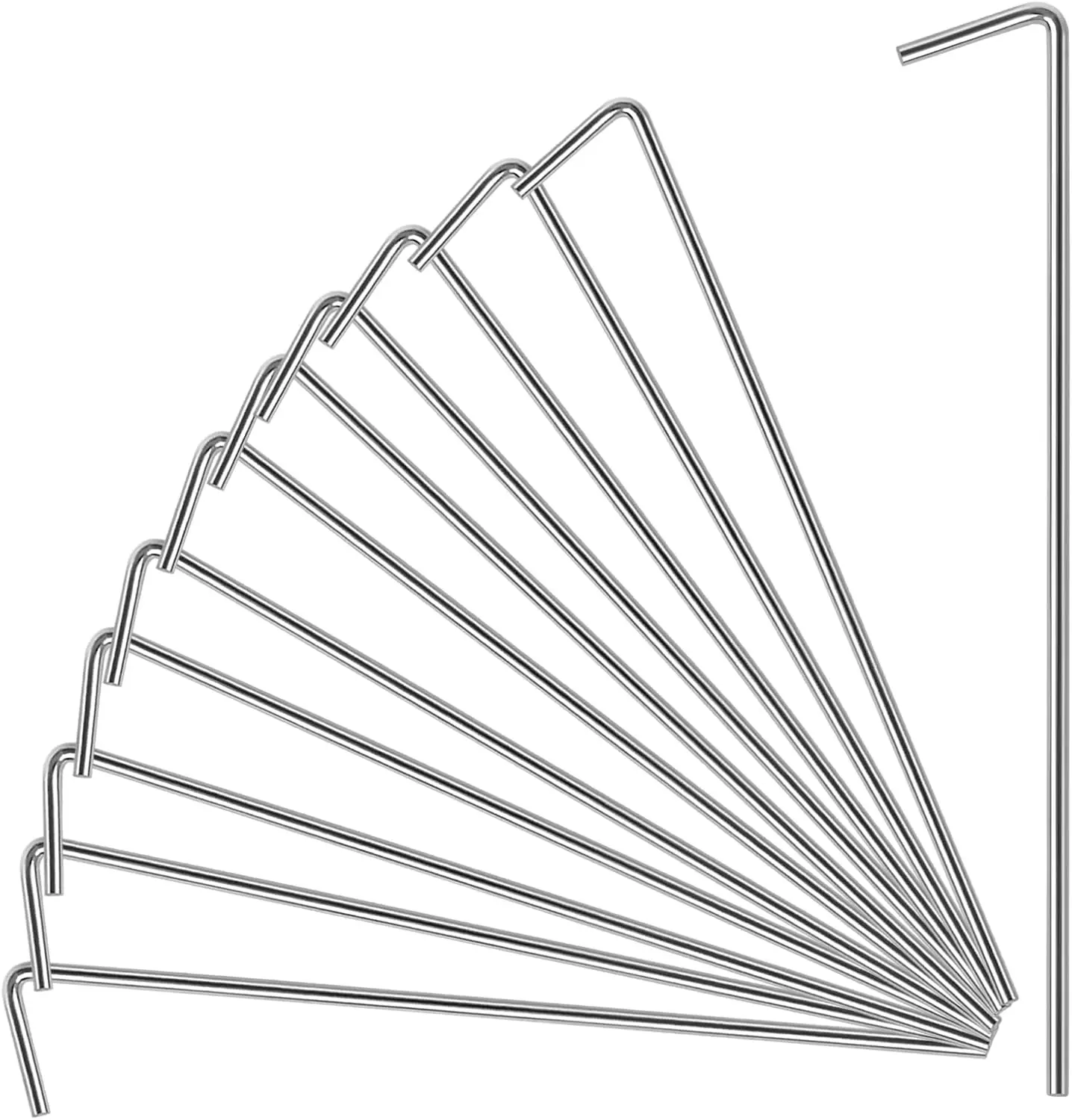 17 Pack Heavy Duty Metal Tent Stakes for Outdoor Decorations, Gardening & Canopies, Christmas Decorations
17 Pack Heavy Duty Metal Tent Stakes for Outdoor Decorations, Gardening & Canopies, Christmas Decorations
