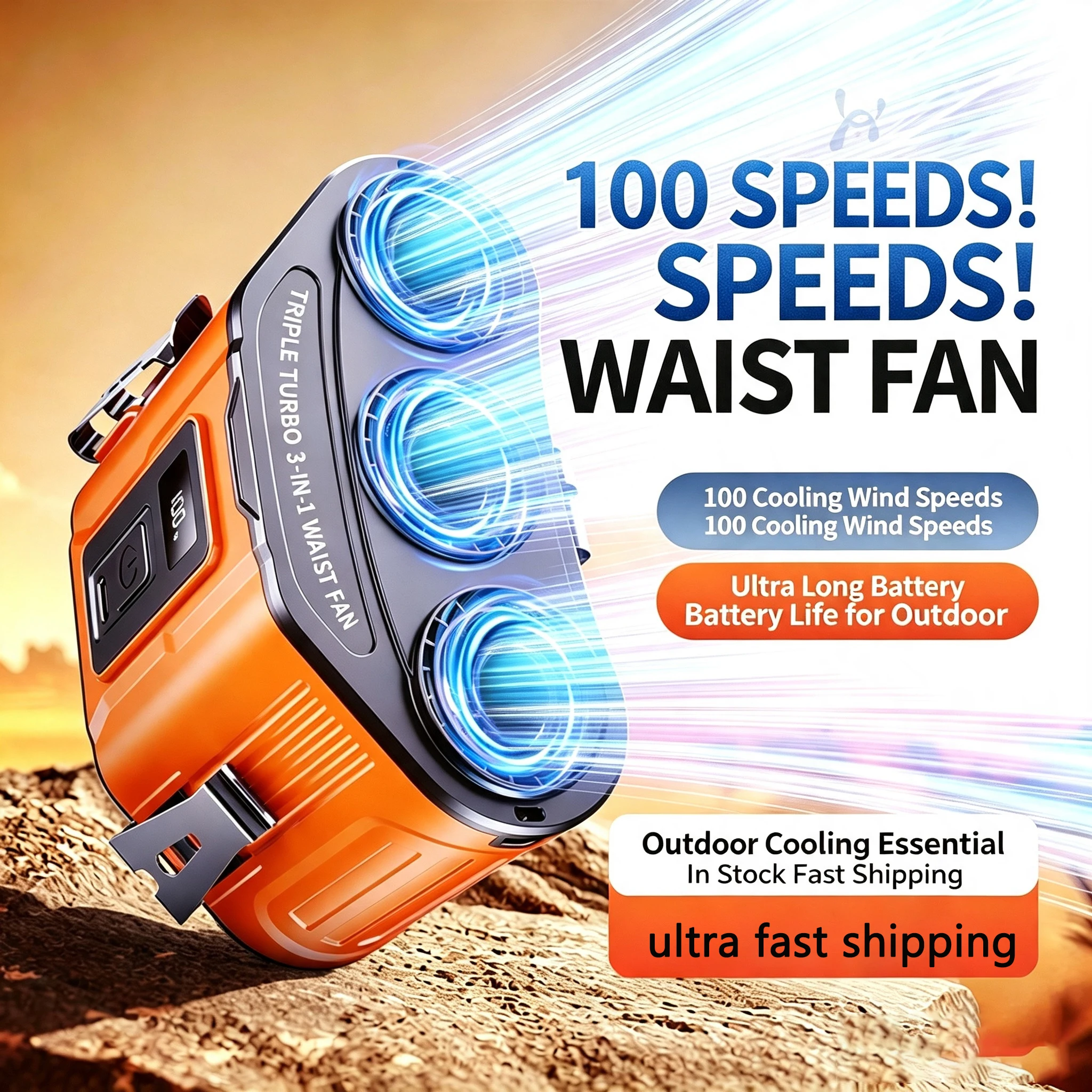 Portable USB Wearable Cooling Fan Long-Lasting Cold Wind Fan Hangs on Neck or Waist Perfect for Camping and Construction Sites
Portable USB Wearable Cooling Fan Long-Lasting Cold Wind Fan Hangs on Neck or Waist Perfect for Camping and Construction Sites