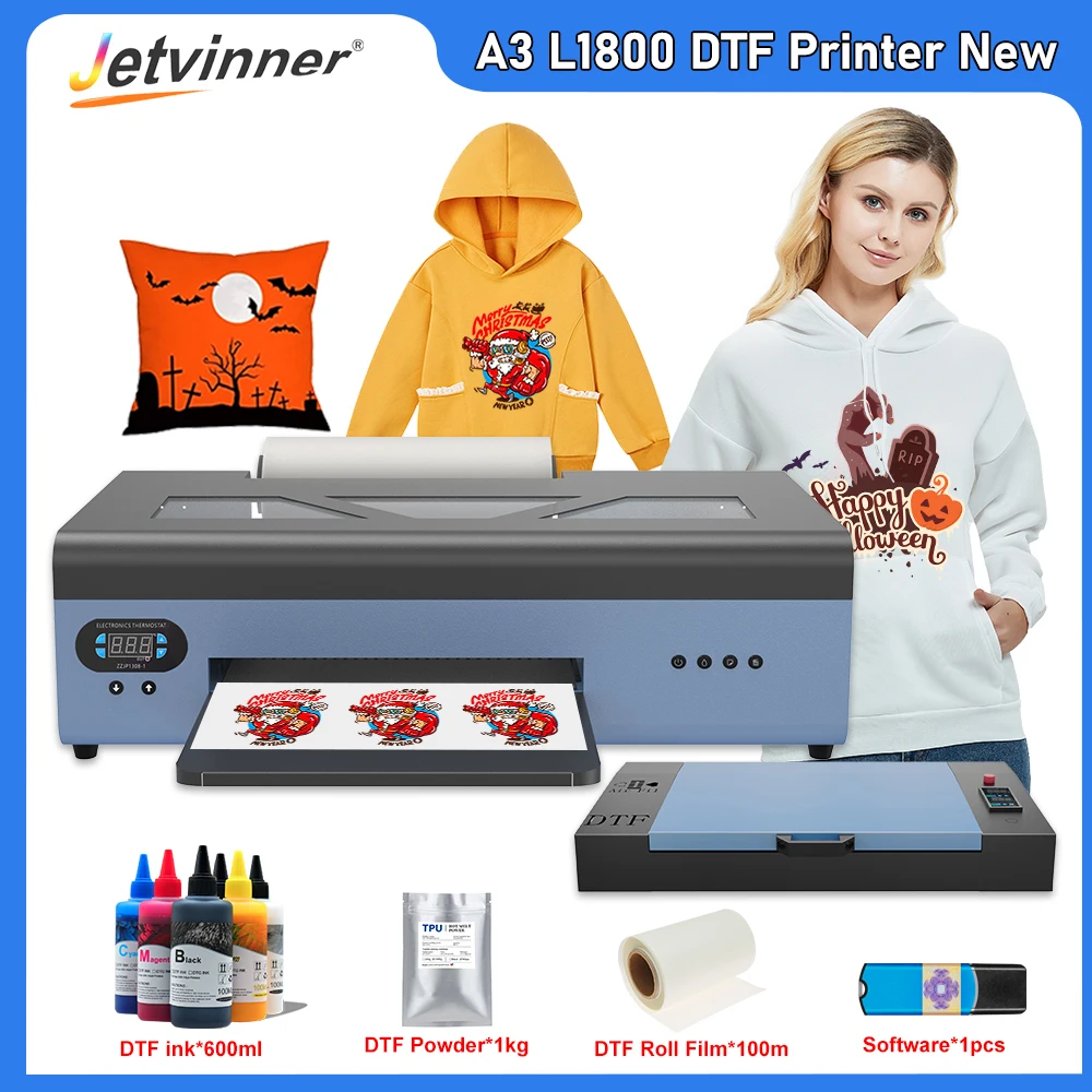 Принтер A3 DTF для принтера Epson L1800 DTF с рулонным питателем для всех тканевых футболок, принтер A3 DTF
Принтер A3 DTF для принтера Epson L1800 DTF с рулонным питателем для всех тканевых футболок, принтер A3 DTF