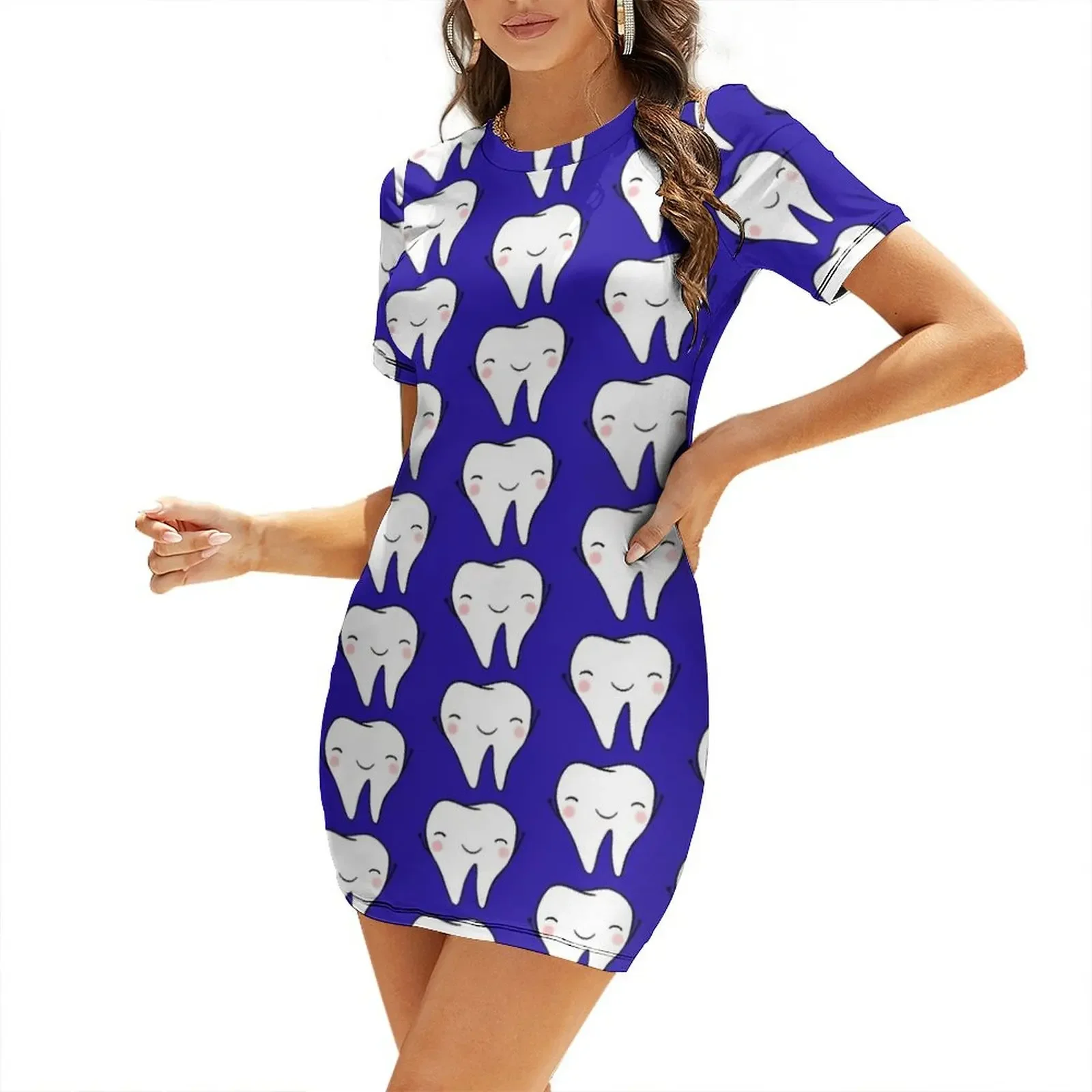 Happy Tooth (blue) Short-Sleeved Dress summer outfits for women 2026 Clothing summer clothes for women Women's clothing
Happy Tooth (blue) Short-Sleeved Dress summer outfits for women 2026 Clothing summer clothes for women Women's clothing