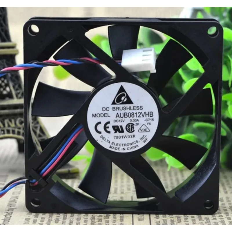 New Cooler Fan for Delta AFB0812VHB 8015 8CM DC12V 0.30A CPU Mute Cooling Fan CPU Radiator 80×80×15mm
New Cooler Fan for Delta AFB0812VHB 8015 8CM DC12V 0.30A CPU Mute Cooling Fan CPU Radiator 80×80×15mm
