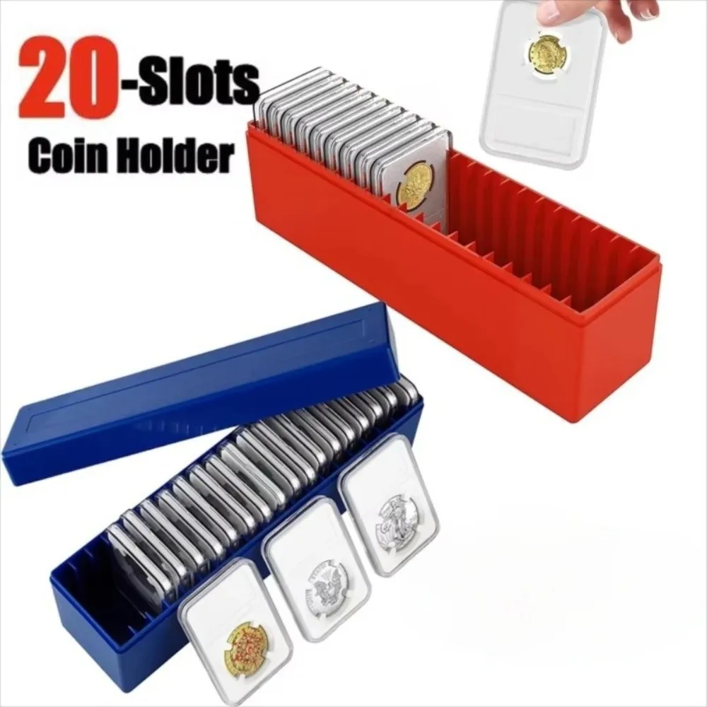 New 20-Slot Coin Storage Box Plastic Display Case Coin Organizer Case Souvenir Coin Collection Boxes Numismatic Display
New 20-Slot Coin Storage Box Plastic Display Case Coin Organizer Case Souvenir Coin Collection Boxes Numismatic Display