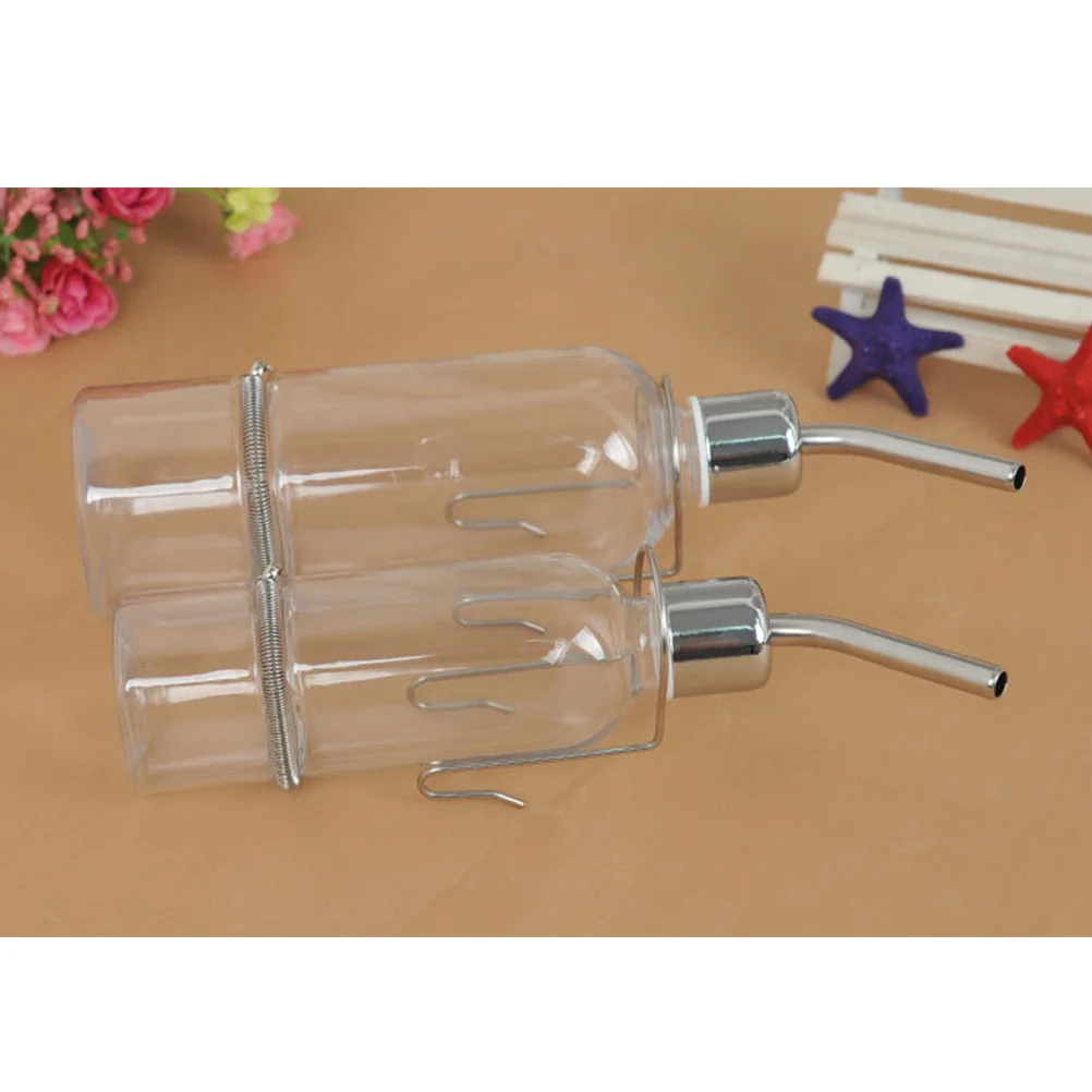 2 pcs Leakproof Eco-Friendly Pet Water Bottle Feeder Large Capacity Automatic Drinking Dispenser Hanging Bottle For Parrot 
2 pcs Leakproof Eco-Friendly Pet Water Bottle Feeder Large Capacity Automatic Drinking Dispenser Hanging Bottle For Parrot