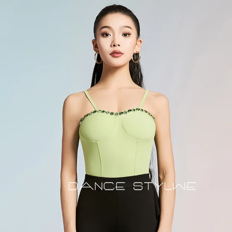Green Latin Dance Top Women New Summer Sleeveless Rumba Cha Cha Practice Top Adult Latin Training Dancewear Multi-Color
Green Latin Dance Top Women New Summer Sleeveless Rumba Cha Cha Practice Top Adult Latin Training Dancewear Multi-Color