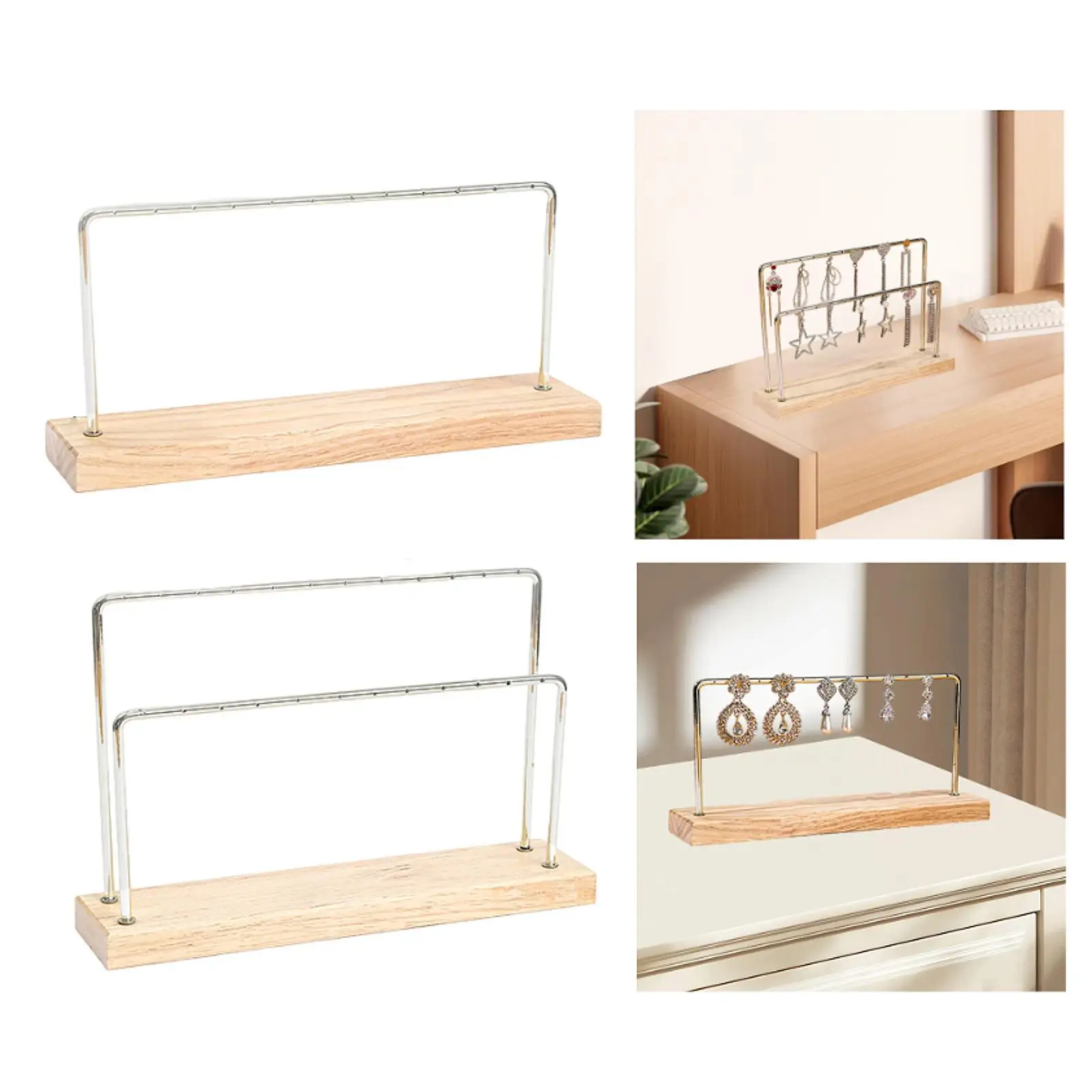Earring Holder Organizer, Jewelry Stand Organizer, Multifunction Wooden Base for Women Girls, Desk Stand
Earring Holder Organizer, Jewelry Stand Organizer, Multifunction Wooden Base for Women Girls, Desk Stand