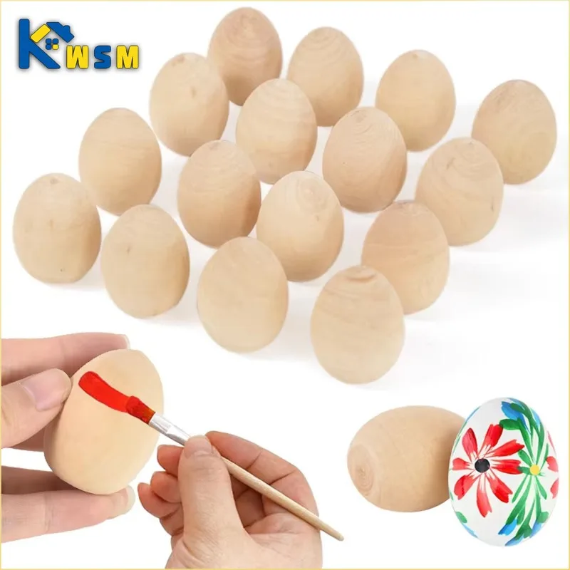 Wooden Easter Eggs DIY Painting Realistic Imitation Farmhouse Decor Creative Doodle Art for Kids Role Play Wooden Bead Ornaments
Wooden Easter Eggs DIY Painting Realistic Imitation Farmhouse Decor Creative Doodle Art for Kids Role Play Wooden Bead Ornaments