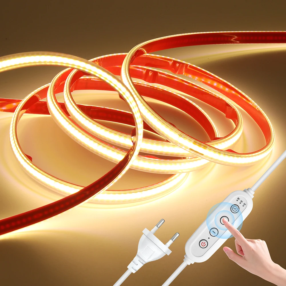 Светодиодная лента COB 220В с регулировкой яркости, клейкая лента, диммер, блок питания, вилка EU, комплект 288 светодиодов, гибкая прозрачная трубка, линейное освещение
Светодиодная лента COB 220В с регулировкой яркости, клейкая лента, диммер, блок питания, вилка EU, комплект 288 светодиодов, гибкая прозрачная трубка, линейное освещение