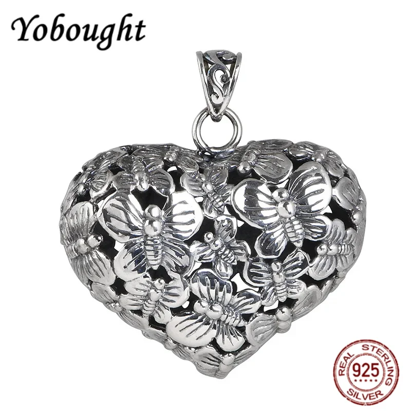 S925 Silver Charm Jewelry Retro Butterfly/ Hollow Floral Fashion Heart-shaped Women's Pendant
S925 Silver Charm Jewelry Retro Butterfly/ Hollow Floral Fashion Heart-shaped Women's Pendant