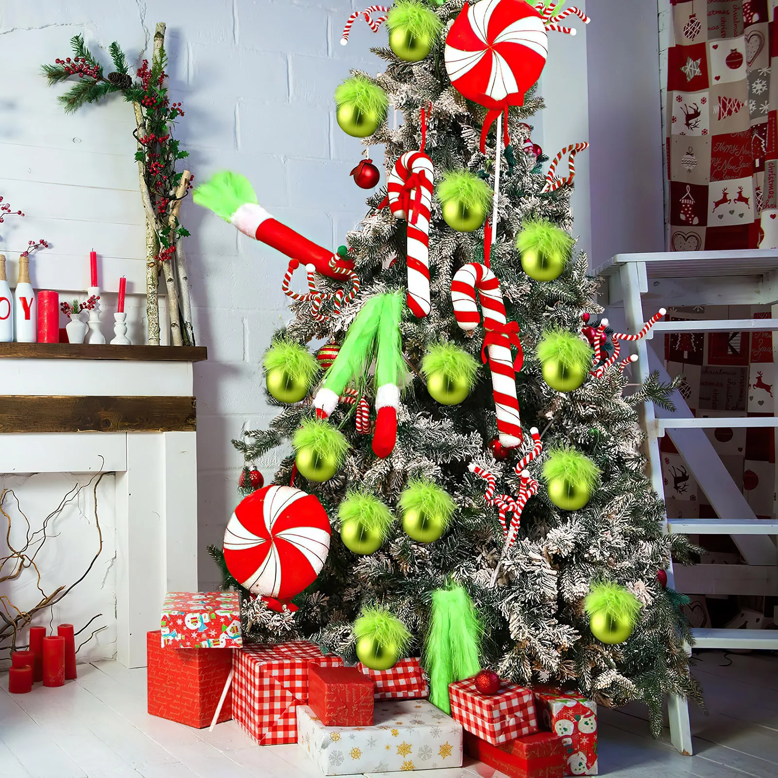 12pcs 6cm Christmas Ball Pendant Green Plush Spherical Decorative Hanging Navidad New Year Home Party Decorations DIY Supplies
12pcs 6cm Christmas Ball Pendant Green Plush Spherical Decorative Hanging Navidad New Year Home Party Decorations DIY Supplies