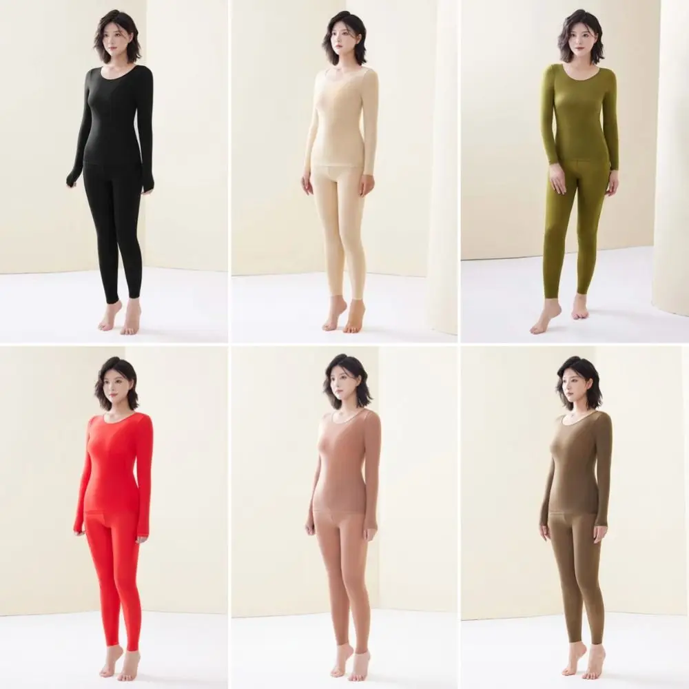 Ultra Thin Women Thermal Clothes Round Neck Tops and Pants Set Thermal Underwear Lingerie Invisible Warmth Long Pants Lady
Ultra Thin Women Thermal Clothes Round Neck Tops and Pants Set Thermal Underwear Lingerie Invisible Warmth Long Pants Lady