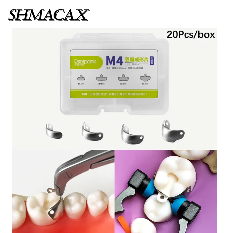 20pcs/box Dental Matrix Contoured Anterior Metal Matrix Bands Sectional Matrix System Matrices Dentistry Materials
20pcs/box Dental Matrix Contoured Anterior Metal Matrix Bands Sectional Matrix System Matrices Dentistry Materials