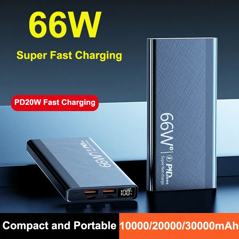 Power Bank 30000mAh with USB Type C 66W Fast Charging Powerbank External Battery Pack for iPhone Huawei Xiaomi Samsung Poverbank
Power Bank 30000mAh with USB Type C 66W Fast Charging Powerbank External Battery Pack for iPhone Huawei Xiaomi Samsung Poverbank