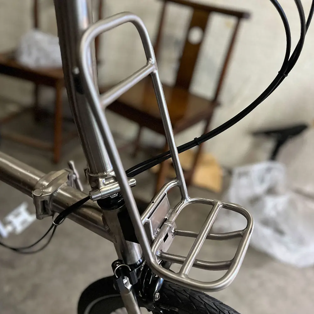 Ultralight Titanium Front Rack 255g For Brompton Folding Bike Lightweight Luggage Carrier
Ultralight Titanium Front Rack 255g For Brompton Folding Bike Lightweight Luggage Carrier
