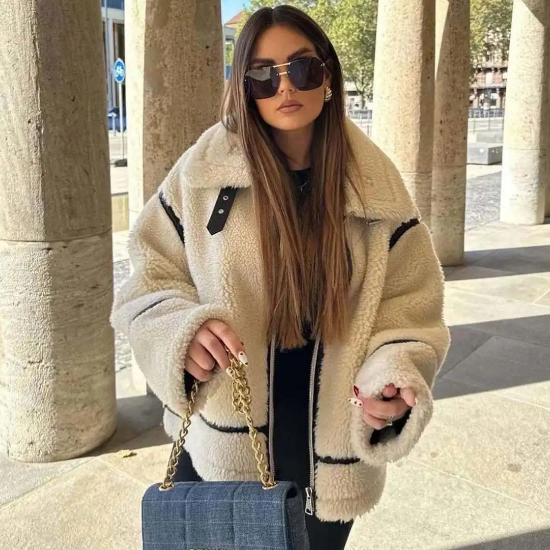 2025 New Fashion Zipper Knitted Plush Jacket Women Winter Casual Loose Solid Color Lapel Warm Pocket Jacket For Women
2025 New Fashion Zipper Knitted Plush Jacket Women Winter Casual Loose Solid Color Lapel Warm Pocket Jacket For Women