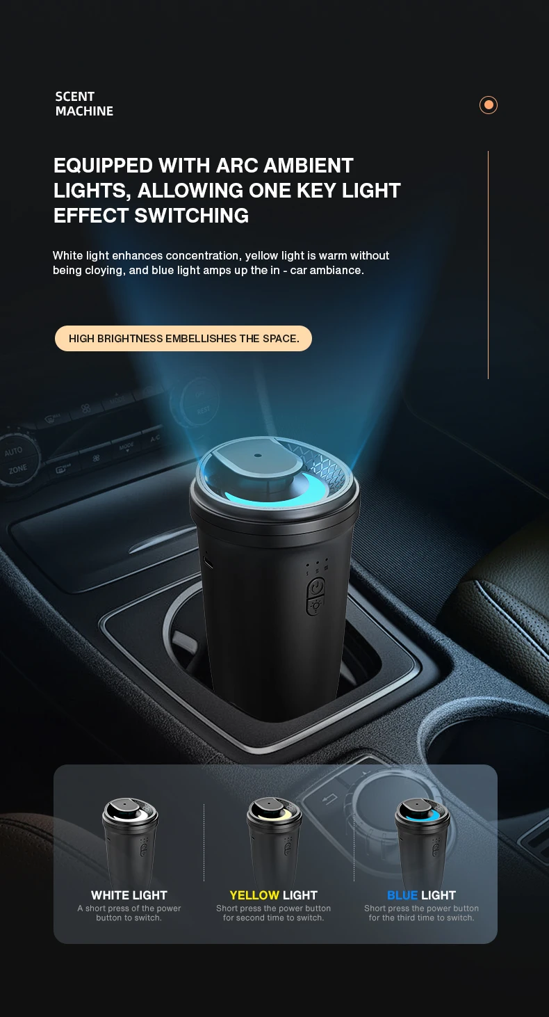 Namste 50m³ Car Air Freshener Perfume Aroma Diffuser No Water Essential Oils Aluminum Alloy Material Button Type-c Charge
Namste 50m³ Car Air Freshener Perfume Aroma Diffuser No Water Essential Oils Aluminum Alloy Material Button Type-c Charge