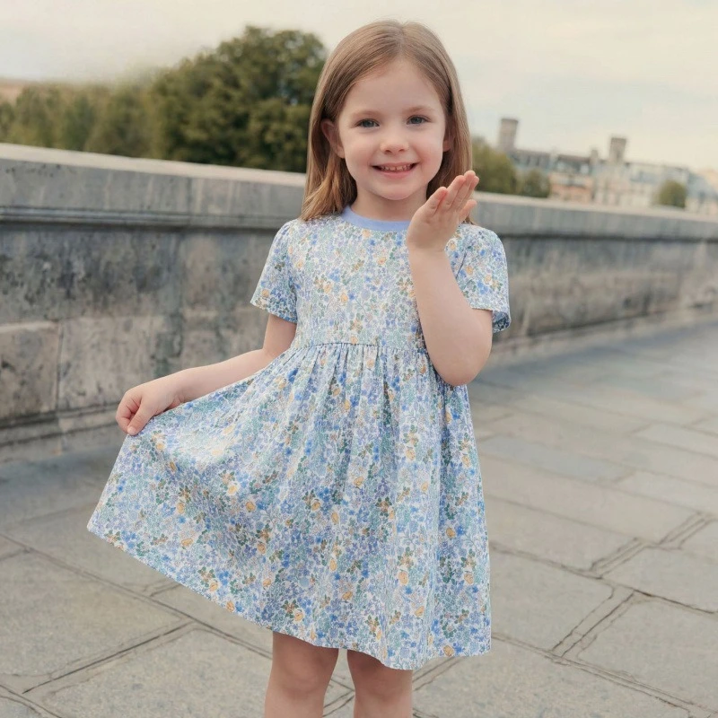 2026 Summer New European Style Girls Dress, Floral Pattern Round Neck Princess Dress for Kids for 90-140cm
2026 Summer New European Style Girls Dress, Floral Pattern Round Neck Princess Dress for Kids for 90-140cm