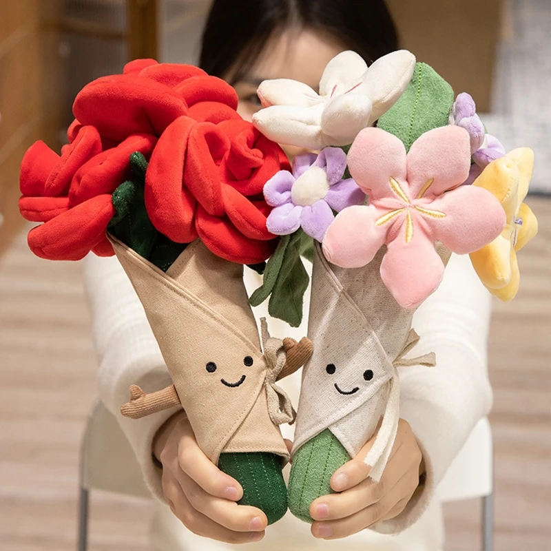Simulated Tulip Flower Holding Bouquet Valentine's Mothers Day Gift Artificial Rose Flower Girls Christmas Plush Flower Bouquet
Simulated Tulip Flower Holding Bouquet Valentine's Mothers Day Gift Artificial Rose Flower Girls Christmas Plush Flower Bouquet