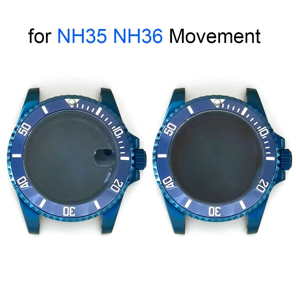 40mm Blue Watch Case for NH35 NH36 Movement Modified Tool Flat/Magnifying Glass Stainless Steel Cases
40mm Blue Watch Case for NH35 NH36 Movement Modified Tool Flat/Magnifying Glass Stainless Steel Cases