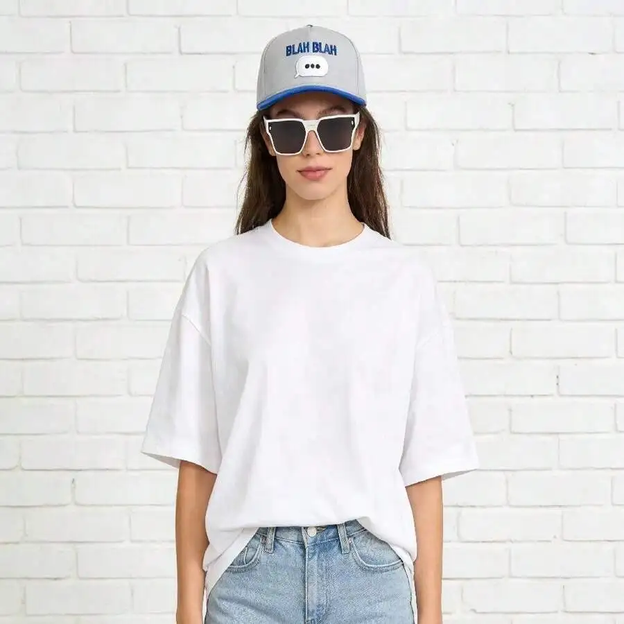 Women Gray Baseball Cap With Blue Trim And White Square Sunglasses Set For Street Style
Women Gray Baseball Cap With Blue Trim And White Square Sunglasses Set For Street Style