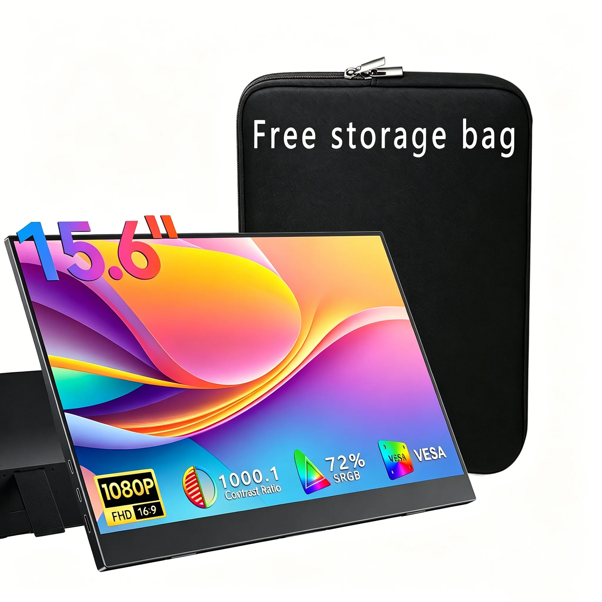 AHXJKA 15.6 Inch Portable Monitors 1920*1080P FHD IPS With Type-C Mini HDMI Can One line link For Laptop Phone PS4/5 XBox Mac TV
AHXJKA 15.6 Inch Portable Monitors 1920*1080P FHD IPS With Type-C Mini HDMI Can One line link For Laptop Phone PS4/5 XBox Mac TV