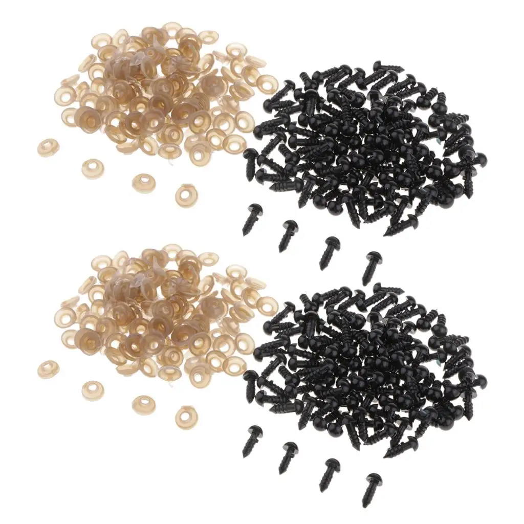 Black Safety Eyes for Crocheted Animals Plastic Craft Accessories with Washers for Stuffed Plush Toys and DIY Dolls
Black Safety Eyes for Crocheted Animals Plastic Craft Accessories with Washers for Stuffed Plush Toys and DIY Dolls