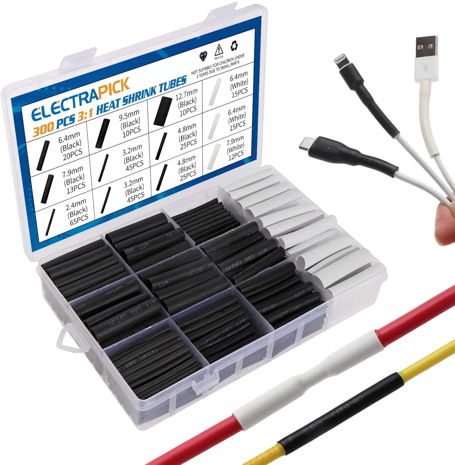 300pcs Heat Shrink Tubing Set Cable Repair Set With Adhesive Shrink Ratio 3: 1 Double-walled Self-adhesive Lined Shrink Plastic
300pcs Heat Shrink Tubing Set Cable Repair Set With Adhesive Shrink Ratio 3: 1 Double-walled Self-adhesive Lined Shrink Plastic