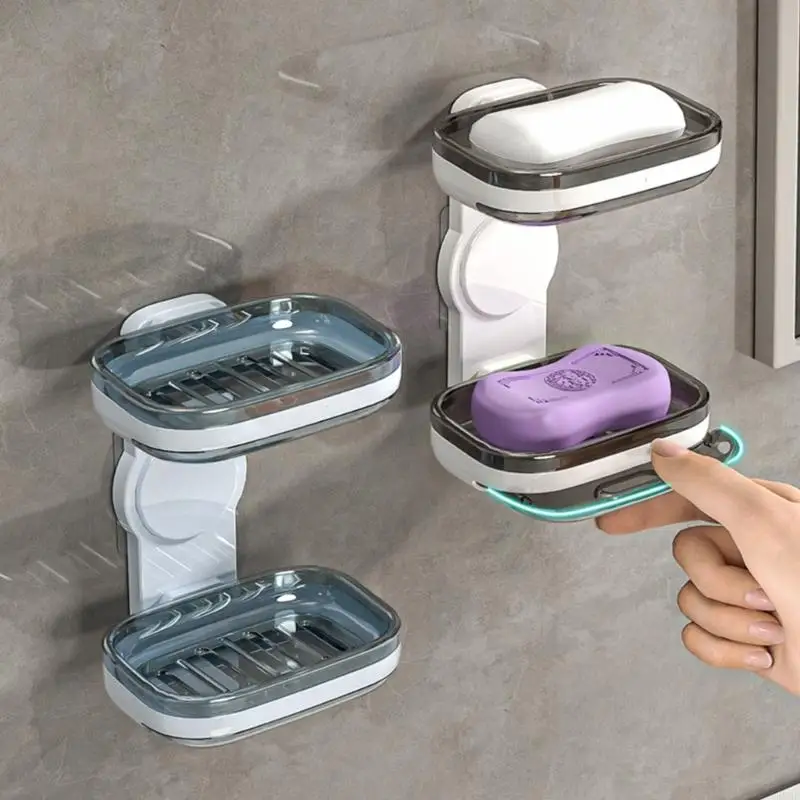 Soap Dish for Shower Bathroom Bar Soap Holder Double Layer Wall Mount Soap Savers B95B
Soap Dish for Shower Bathroom Bar Soap Holder Double Layer Wall Mount Soap Savers B95B