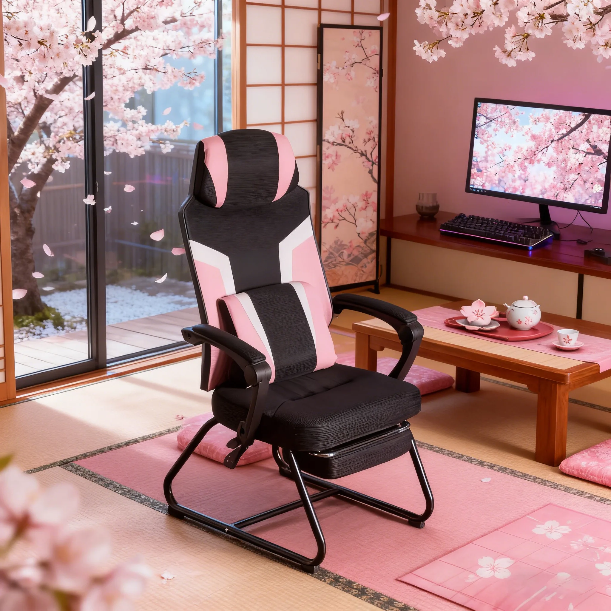 High back gaming chair Ergonomic recliner with lumbar support and headrest Adjustable armrests Computer chair for gamers
High back gaming chair Ergonomic recliner with lumbar support and headrest Adjustable armrests Computer chair for gamers