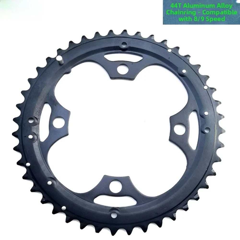 44T Aluminum Alloy Chainring Replacement for 8 Speed and 9 Speed Bicycles Built for 104mm Crankset Mounting Applications
44T Aluminum Alloy Chainring Replacement for 8 Speed and 9 Speed Bicycles Built for 104mm Crankset Mounting Applications