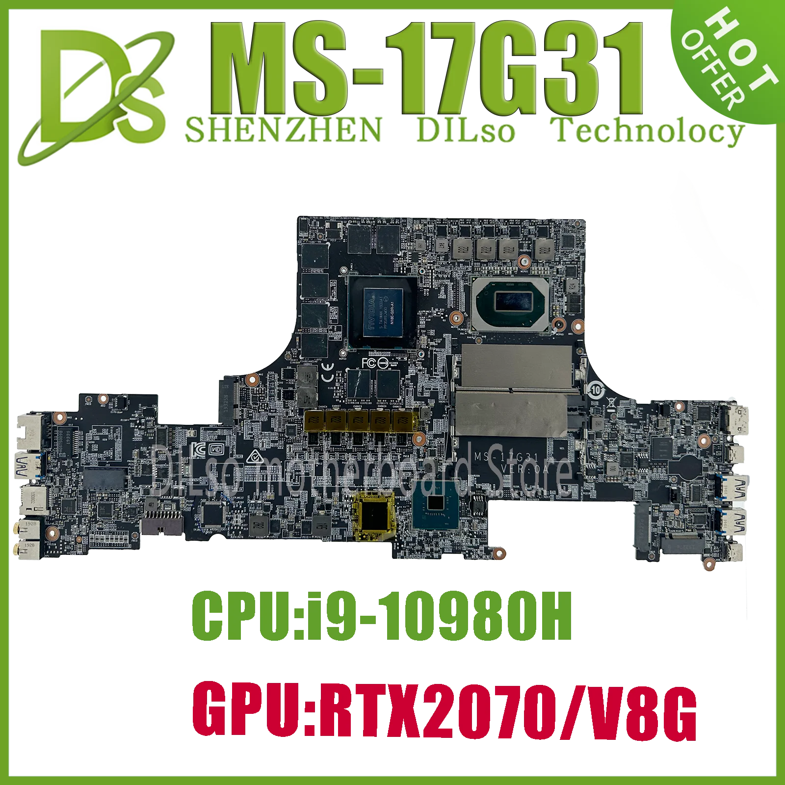 MS-17G31 Notebook Mainboard For MSI GS75 Stealth 10SF 607-17G31-16S Laptop Motherboards With Core I9-10980HK RTX 2070
MS-17G31 Notebook Mainboard For MSI GS75 Stealth 10SF 607-17G31-16S Laptop Motherboards With Core I9-10980HK RTX 2070