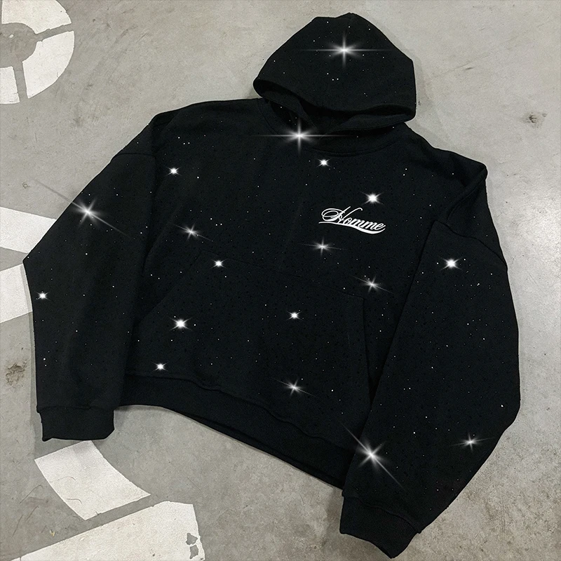 Latest style, all shining on the street, high-end fashion set, rap street dance outdoor hip-hop hoodie pants
Latest style, all shining on the street, high-end fashion set, rap street dance outdoor hip-hop hoodie pants