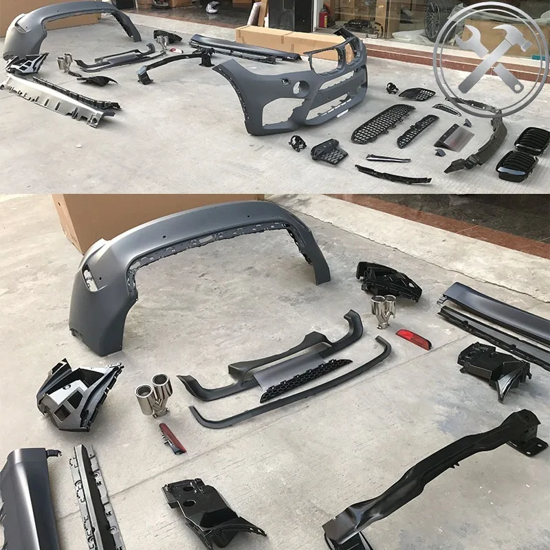 New Design X6 F16 Full Body Kit Upgrade Sport Style PP Bumpers Grille Side Skirts Front Lip Rear Diffusers Mod Parts
New Design X6 F16 Full Body Kit Upgrade Sport Style PP Bumpers Grille Side Skirts Front Lip Rear Diffusers Mod Parts