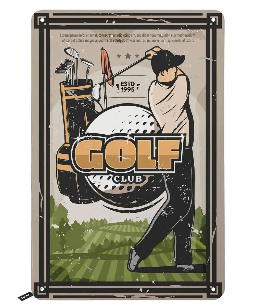 Golf Club Signs,Golf Man with Tools and Ball on The Filed Vintage Metal Tin Sign for Men Women,Wall Decor for Bars,Restaurants
Golf Club Signs,Golf Man with Tools and Ball on The Filed Vintage Metal Tin Sign for Men Women,Wall Decor for Bars,Restaurants