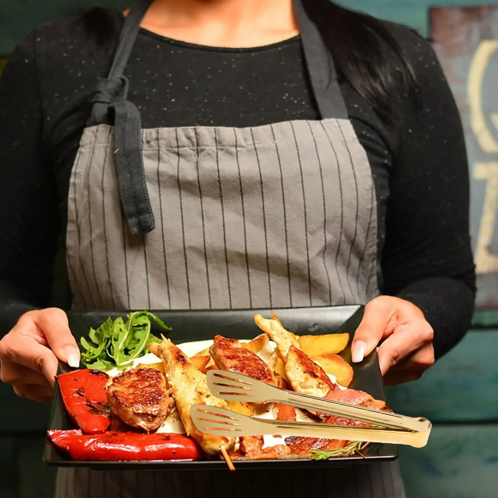 Щипцы для еды из нержавеющей стали с утолщенной ручкой, многофункциональные, для гриля, барбекю, жарки, пасты, салатов, фуршета и сервировки
Щипцы для еды из нержавеющей стали с утолщенной ручкой, многофункциональные, для гриля, барбекю, жарки, пасты, салатов, фуршета и сервировки