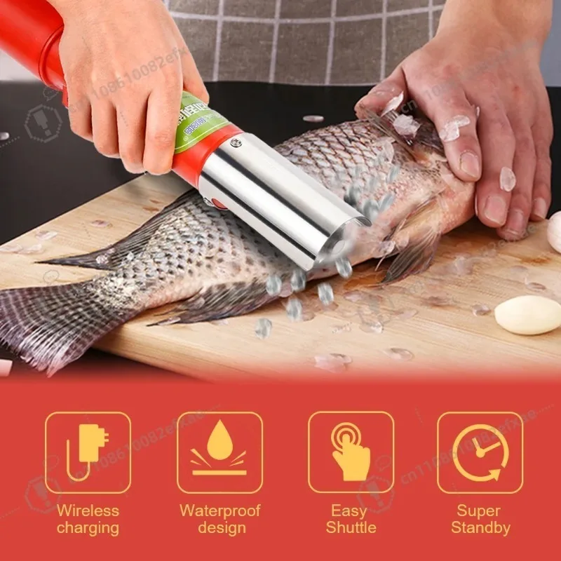 Rechargeable Electric Fish Scaler Remover Portable Fish Descaler Cleaner Fishing Scaler Knife for Seafood Kitchen Tools
Rechargeable Electric Fish Scaler Remover Portable Fish Descaler Cleaner Fishing Scaler Knife for Seafood Kitchen Tools